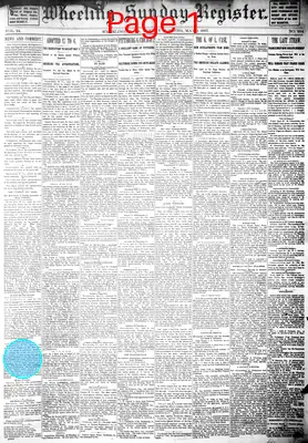 Page thumbnail for Wheeling Sunday Register