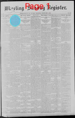 Page thumbnail for Wheeling Sunday Register