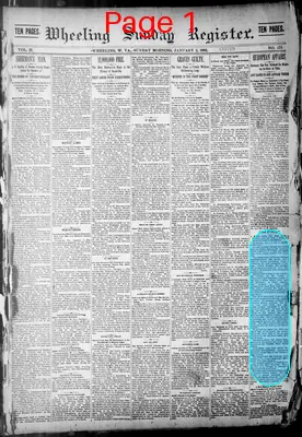 Page thumbnail for Wheeling Sunday Register