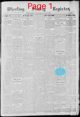 Page thumbnail for Wheeling Sunday Register
