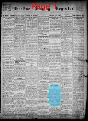 Page thumbnail for Wheeling Sunday Register