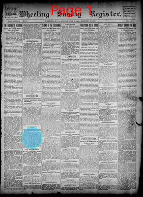 Page thumbnail for Wheeling Sunday Register