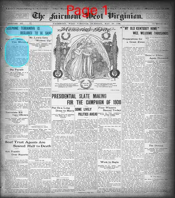 Page thumbnail for The Fairmont West Virginian