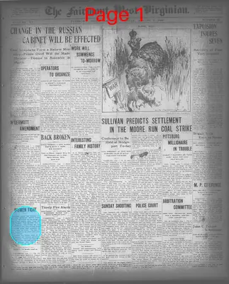 Page thumbnail for The Fairmont West Virginian