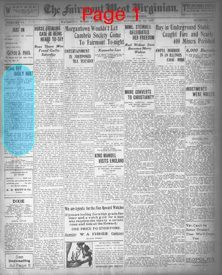 Page thumbnail for The Fairmont West Virginian