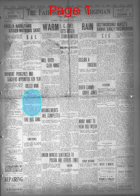 Page thumbnail for The Fairmont West Virginian