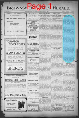 Page thumbnail for The Brownsville Daily Herald