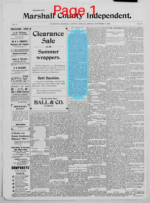 Page thumbnail for Marshall County Independent
