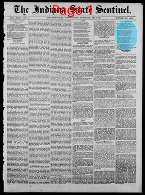 Page thumbnail for The Indiana State Sentinel