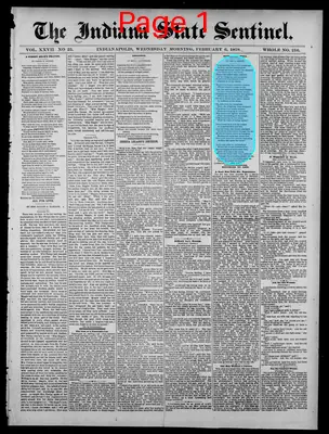 Page thumbnail for The Indiana State Sentinel
