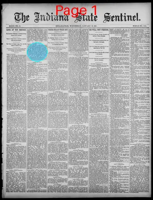 Page thumbnail for The Indiana State Sentinel