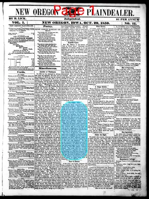 Page thumbnail for New Oregon Plaindealer