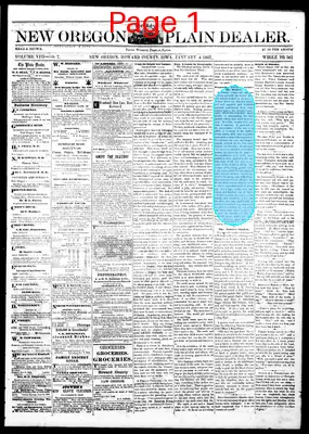 Page thumbnail for Weekly New Oregon Plain Dealer