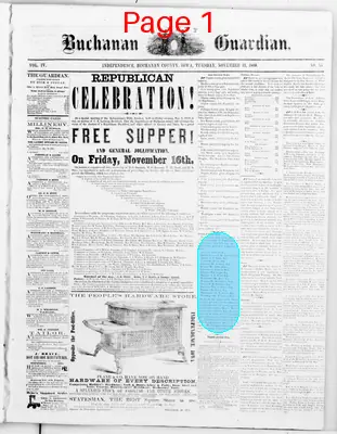 Page thumbnail for The Buchanan County Guardian