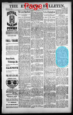 Page thumbnail for The Evening Bulletin