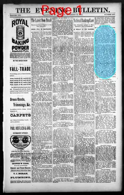 Page thumbnail for The Evening Bulletin