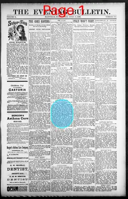 Page thumbnail for The Evening Bulletin