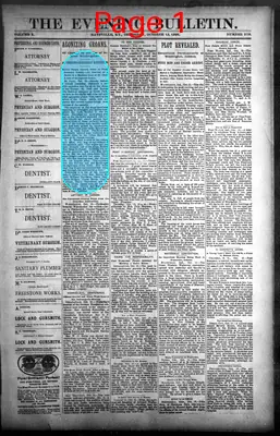Page thumbnail for The Evening Bulletin