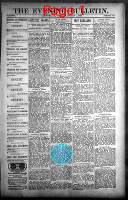 Page thumbnail for The Evening Bulletin
