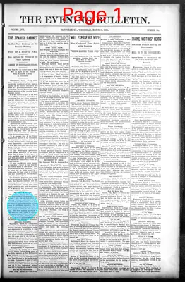 Page thumbnail for The Evening Bulletin
