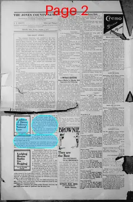 Page thumbnail for The Jones County News