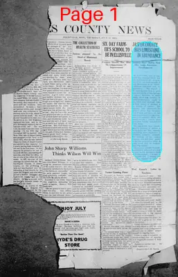 Page thumbnail for The Jones County News