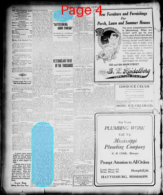 Page thumbnail for The Hattiesburg News