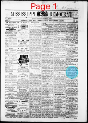 Page thumbnail for Mississippi Democrat