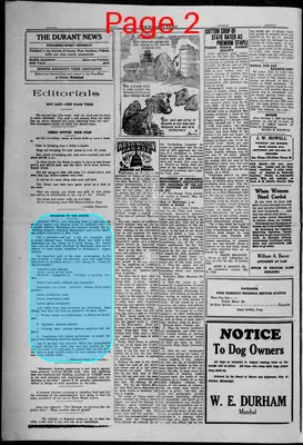 Page thumbnail for The Durant News