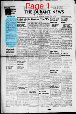 Page thumbnail for The Durant News