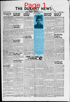 Page thumbnail for The Durant News