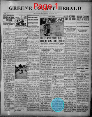 Page thumbnail for Greene County Herald