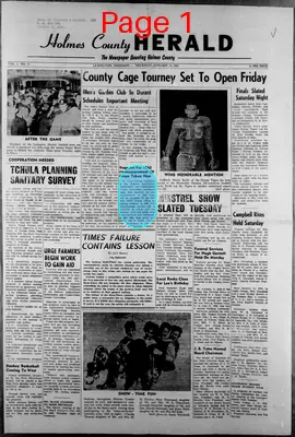 Page thumbnail for Holmes County Herald