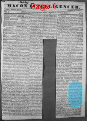 Page thumbnail for Macon Intelligencer