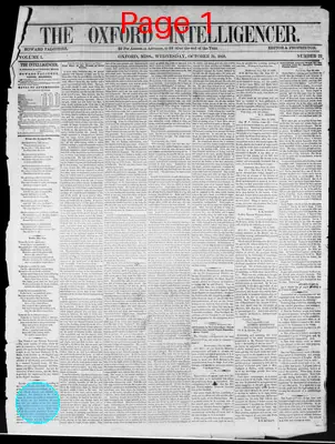 Page thumbnail for The Oxford Intelligencer