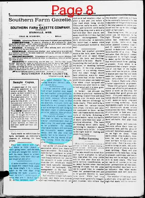 Page thumbnail for The Southern Farm Gazette