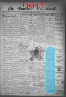 Page thumbnail for Woodville Republican