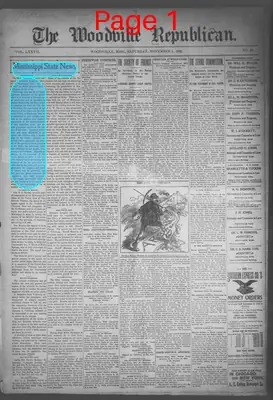 Page thumbnail for Woodville Republican