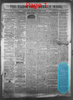 Page thumbnail for The Yazoo City Weekly Whig