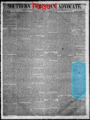 Page thumbnail for Southern Christian Advocate