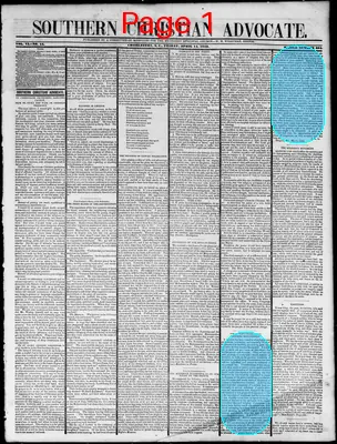 Page thumbnail for Southern Christian Advocate