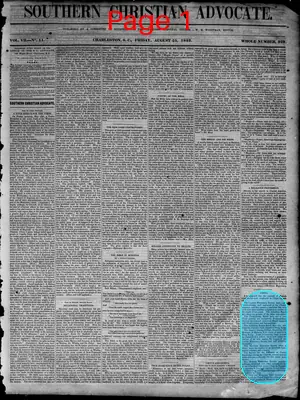 Page thumbnail for Southern Christian Advocate