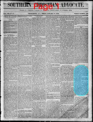 Page thumbnail for Southern Christian Advocate