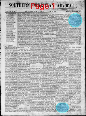 Page thumbnail for Southern Christian Advocate