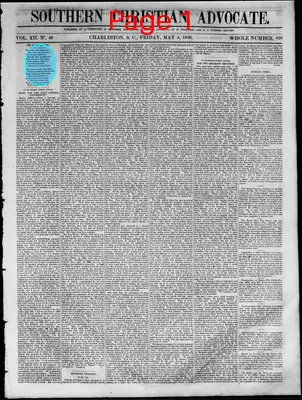 Page thumbnail for Southern Christian Advocate