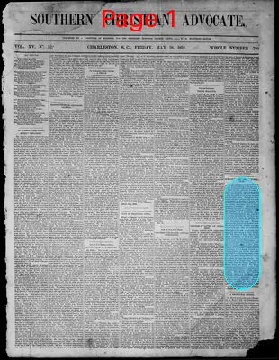 Page thumbnail for Southern Christian Advocate