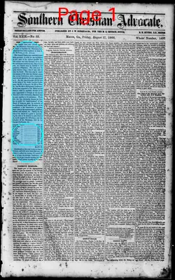 Page thumbnail for Southern Christian Advocate