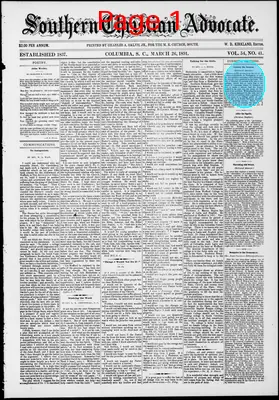 Page thumbnail for Southern Christian Advocate