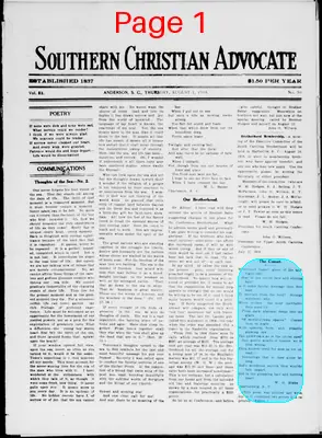 Page thumbnail for Southern Christian Advocate