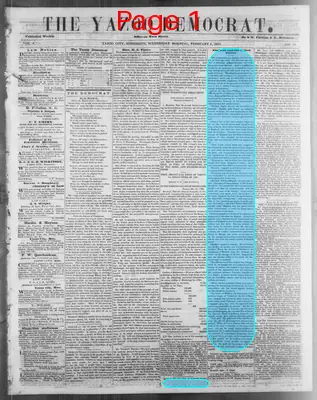 Page thumbnail for The Yazoo Democrat
